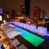 The pool of the rooftop bar of Manrey Hotel in Panama