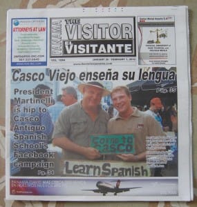 Casaco Spanish makes cover of Panama Tourist paper El Visitante(The Visitor) 