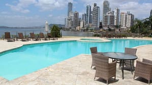The Bahia Pacifica building in the Punta Pacifica neighbourhood of Panama City includes a four-bedroom, four-bathroom, 445-metre apartment for $1,250,000 (U.S.). (Panama Equity Real Estate)