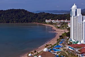 The $100 million Westin Playa Bonita has six restaurants, three freshwater pools, four bars, 611 luxury rooms, and an open-air VIP lounge on the 19th floor with views of the Pacific Ocean, rainforest and Panama Canal
