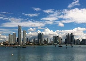 The Skyline of Panama City, Panama.
