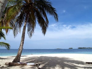 A beautiful white sand beach in Bocas del Toro, Panama