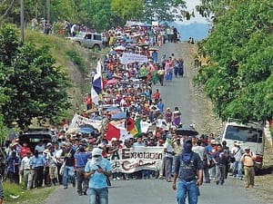 Indigenous groups protest in Chiriqui.